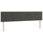 vidaXL Sommier à lattes de lit et matelas Gris foncé 200x200cm Velours