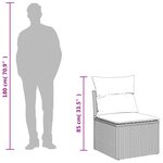vidaXL Salon de jardin avec coussins 10 Pièces beige résine tressée