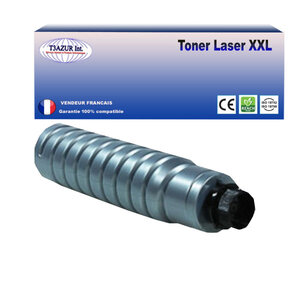 Toner compatible avec ricoh type 1250  1250d  remplace ricoh type 1250d (885258) -7 000 pages - t3azur