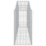 vidaXL Paniers à gabions arqués 3 Pièces 200x30x60/80 cm Fer galvanisé