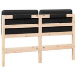 vidaXL Tête de lit capitonnée Marron et Noir 140 cm Pin massif