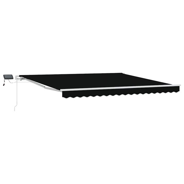 vidaXL Auvent Rétractable avec Noir 400 ×300 cm tissu