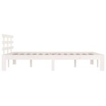 vidaXL Cadre de lit Blanc Bois massif 120x200 cm