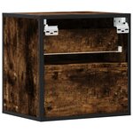 vidaXL Tables de chevet murales 2 Pièces Chêne fumé 40x31x39 5 cm