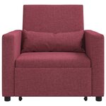 vidaXL Canapé Lit Simple Rouge bordeaux 90 x 165 x 87 cm tissu