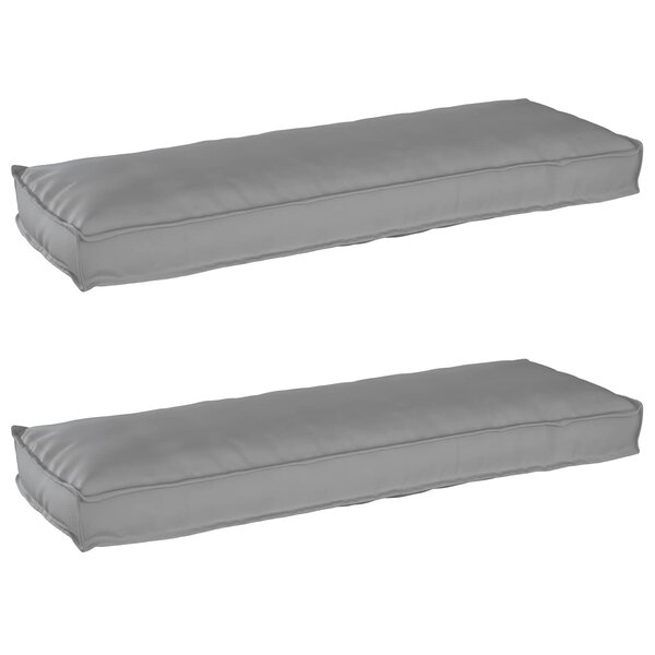 vidaXL Set de coussins de palette 2 Pièces Gris 120 x 40 x 8 cm