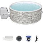 Spa gonflable rond lay-z-spa vancouver airjetplus décor pierre 155 x 60 cm