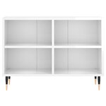 vidaXL Meuble TV blanc brillant 69 5 x 30 x 50 cm bois d'ingénierie