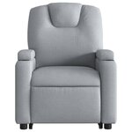 vidaXL Fauteuil de massage inclinable Gris clair Tissu