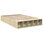 vidaXL Cadre de lit chêne sonoma 140x190 cm bois d'ingénierie