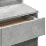 vidaXL Coiffeuse avec miroir gris béton 80x41x144 5 cm