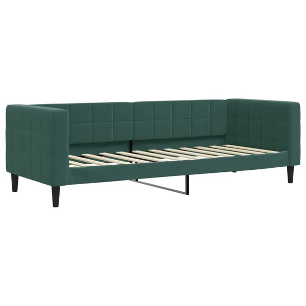 vidaXL Lit de repos sans matelas vert foncé 80x200 cm velours