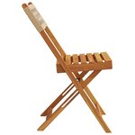 vidaXL Chaises de jardin pliantes lot de 4 beige rotin et bois massif