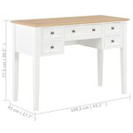 vidaXL Bureau Blanc 109 5 x 45 x 77 5 cm Bois