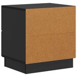 vidaXL Cabinet de chevet Noir 43 x 34 5 x 44 5 cm Bois d'ingénierie