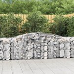 vidaXL Paniers à gabions arqués 20 Pièces 400x50x80/100 cm Fer galvanisé