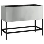 vidaXL Jardinière Élevée 60x26x45 cm Acier Galvanisé