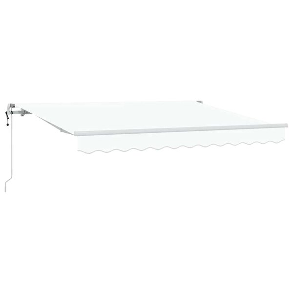 vidaXL Auvent Rétractable Blanc 250 x 200 cm tissu