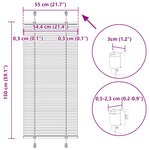 vidaXL Store plissé gris clair 55x150 cm largeur du tissu 54 4 cm