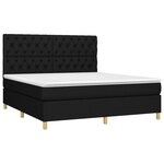 vidaXL Sommier à lattes de lit avec matelas Noir 160x200 cm Tissu