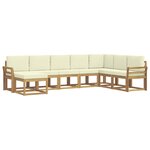 vidaXL Ensemble de canapés d'extérieur 8 Pièces Blanc et crème
