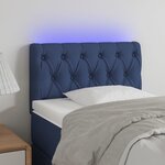 vidaXL Tête de lit à LED Bleu 80x7x78/88 cm Tissu