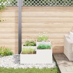Jardinière vidaXL 100x100x48 cm Acier Blanc