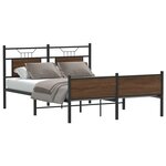 vidaXL Cadre de lit sans matelas chêne marron 140x190 cm