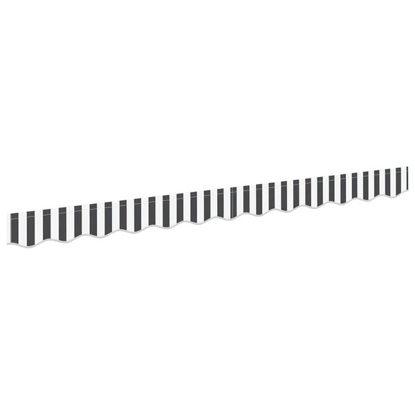 vidaXL Bande de auvent Anthracite et blanc 2.3 x 0.2 m Toile