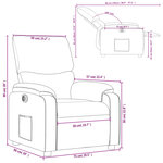 vidaXL Fauteuil inclinable électrique Vert foncé Tissu