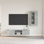 vidaXL Ensemble meuble TV FLORIN Gris béton Bois d'ingénierie