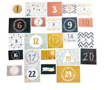Kit avec enveloppe numérotée pour calendrier de l'avent 24 pièces