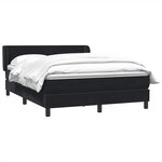 vidaXL Sommier à lattes de lit avec matelas noir 140x210 cm velours