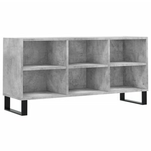 vidaXL Meuble TV gris béton 103 5x30x50 cm bois d'ingénierie