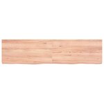 vidaXL Étagère murale marron clair bois chêne massif traité