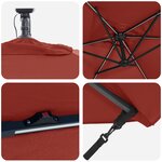vidaXL Parasol banane à mât déporté Couleur terre cuite