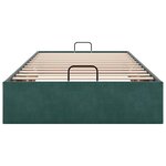 vidaXL Cadre de lit ottoman sans matelas vert foncé 90x190 cm velours