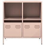 vidaXL Buffet rose 68x39x73 5 cm acier laminé à froid