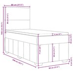 vidaXL Sommier à lattes de lit avec matelas gris clair 80x200 cm tissu
