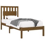 vidaXL Cadre de lit sans matelas marron miel bois massif 100x200 cm