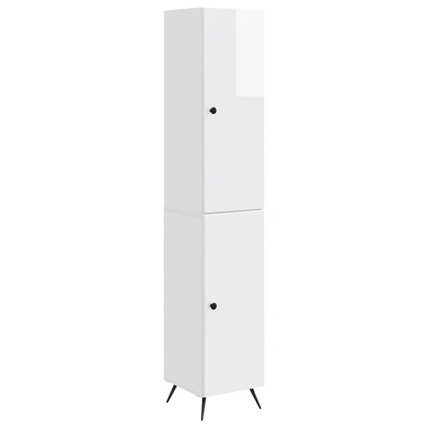 vidaXL Ensemble de Meubles 2 Pièces Blanc brillant Bois d'ingénierie