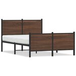 vidaXL Cadre de lit métal avec tête de lit et pied de lit 120x190 cm
