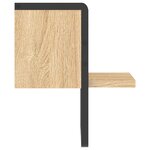 vidaXL Étagère murale avec barre chêne sonoma 20x25x30 cm
