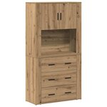 vidaXL Haut Armoire Chêne artisanal 80 x 33 x 150 cm Bois d'ingénierie
