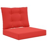 vidaXL Coussin de canapé d'extérieur 2 Pièces Rouge Polyester