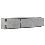 vidaXL Meuble TV Béton Bois d'ingénierie