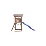 AXI Beach Tower avec Balancoire Double Marron Bleu Toboggan