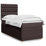 vidaXL Sommier à lattes de lit avec matelas Marron foncé 90x200 cm