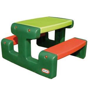 Table de pique-nique junior little tikes vert et orange