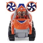 Pat patrouille - vehicule + figurine deluxe zuma dino rescue paw patrol - 6059524 - voiture a remonter jeu jouet enfant 3 ans